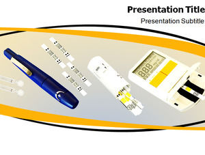 Tester with test strips medical PPT template