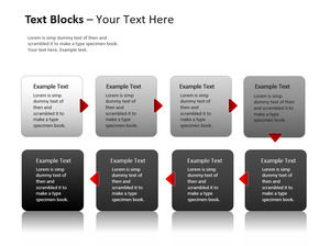 Text box description step process PPT template