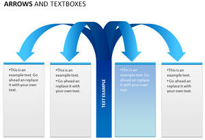 The arrow-chart PPT template