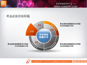 内容结构呈现PPT饼图材料