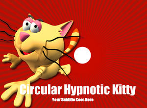 The hypnotic cat animation PPT template