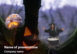 The shaman with pumpkin Halloween