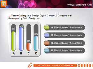 Termómetro Estilo histograma PPT Template Descargar