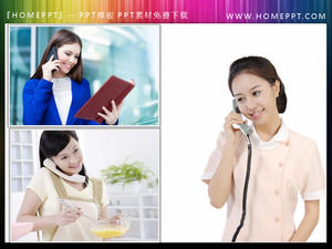 Trzy rozmowy telefoniczne, aby odpowiedzieć na piękno materialnego slajdów pobrania