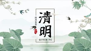 Festival tradicional plantilla PPT Festival de Ching Ming
