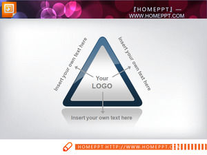 トライアングルテーマの説明PPTテンプレート
