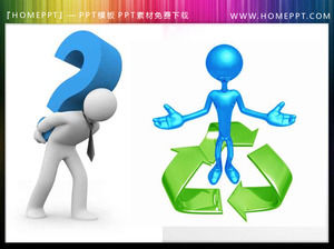 Dos cachorros de descarga de material de PowerPoint