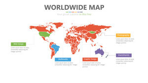 เวกเตอร์ PPT แผนที่โลกที่สามารถแก้ไขได้วัสดุ