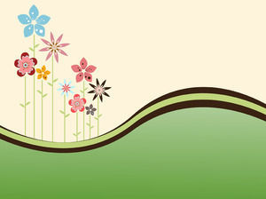 Vektor gambar latar belakang slide bunga