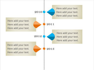 Cuadro de texto vertical diapositiva línea de tiempo