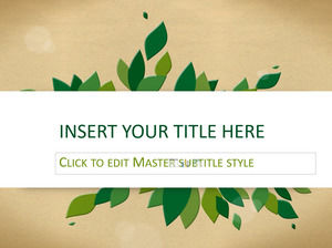 빈티지 녹색 잎 슬라이드 배경 그림