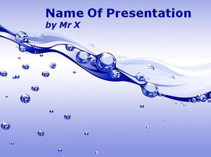 水流氣泡的PowerPoint模板