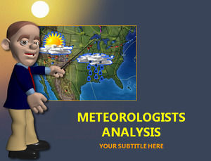 天气分析师PPT模板