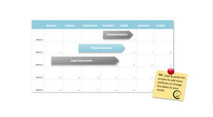 Week progress PPT Gantt chart template material