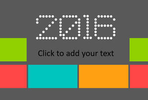 Win8 style colorful PPT template