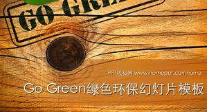 Wooden Stump Background Save the Earth Slide Template Download