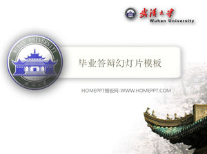respuesta graduación de la Universidad de Wuhan plantilla PPT descarga