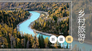 Modello PPT del turismo dello Xinjiang