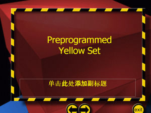 Sarı kart sunum Powerpoint Şablonları