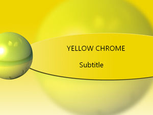 Żółty crystal ball Powerpoint, szablony
