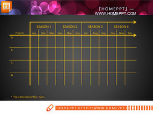 สีเหลืองปรับแบนปฏิบัติ PPT แผนภูมิดาวน์โหลด