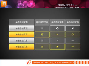 sous forme de données pratique jaune PPT chart télécharger